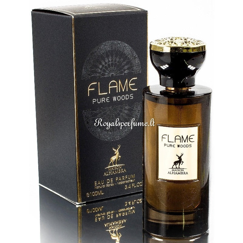 AlHambra Flame Pure Woods perfumed water unisex 100ml - Royalsperfume AlHambra Perfume