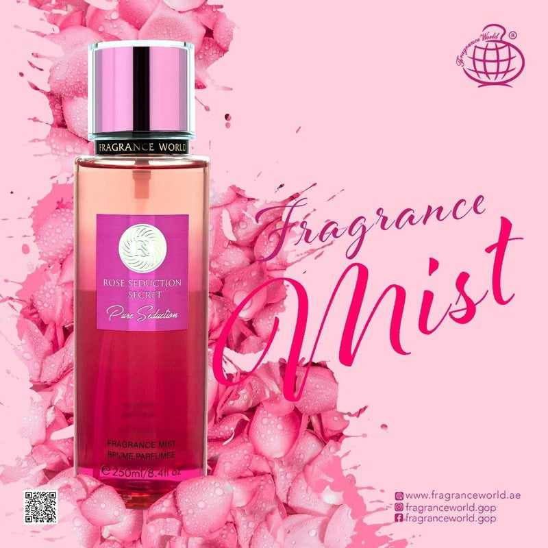 FW Rose Seduction Secret Pure Seduction perfumed body spray for women 250ml - Royalsperfume World Fragrance Body