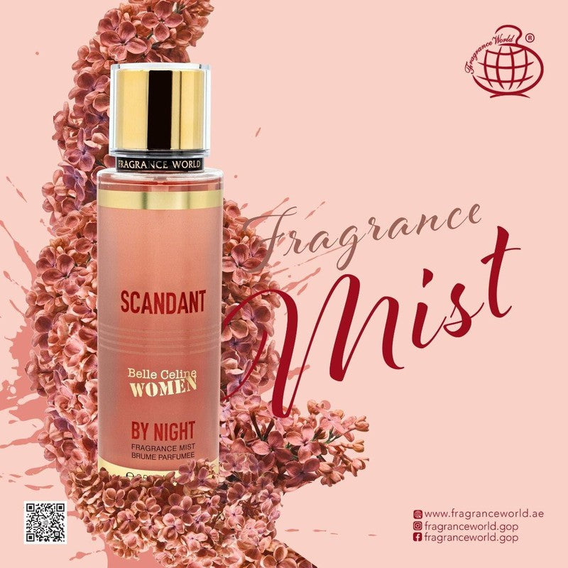 FW Scandant By Night perfumed body mist for women 250ml - Royalsperfume World Fragrance Body