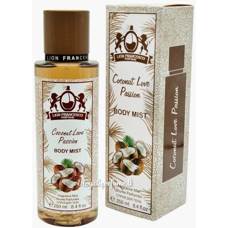 LF Coconut Love Passion perfumed body mist for women 250ml - Royalsperfume Lion Francesco Body
