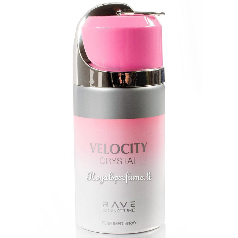 RAVE Velocity crystal perfumed deodorant for women 250ml - Royalsperfume RAVE Deodorants